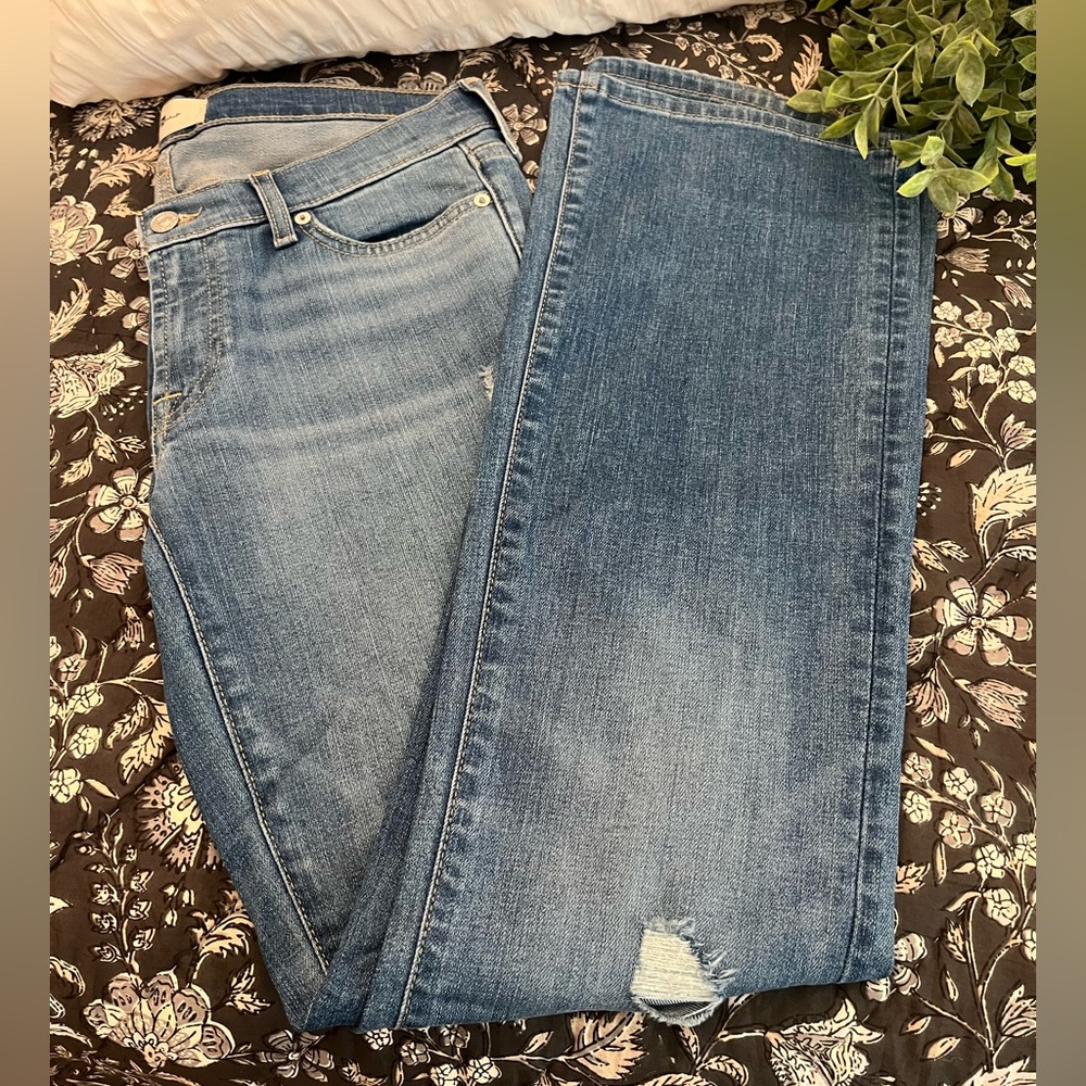 7 For All Mankind Medium Wash Boot Leg Jeans